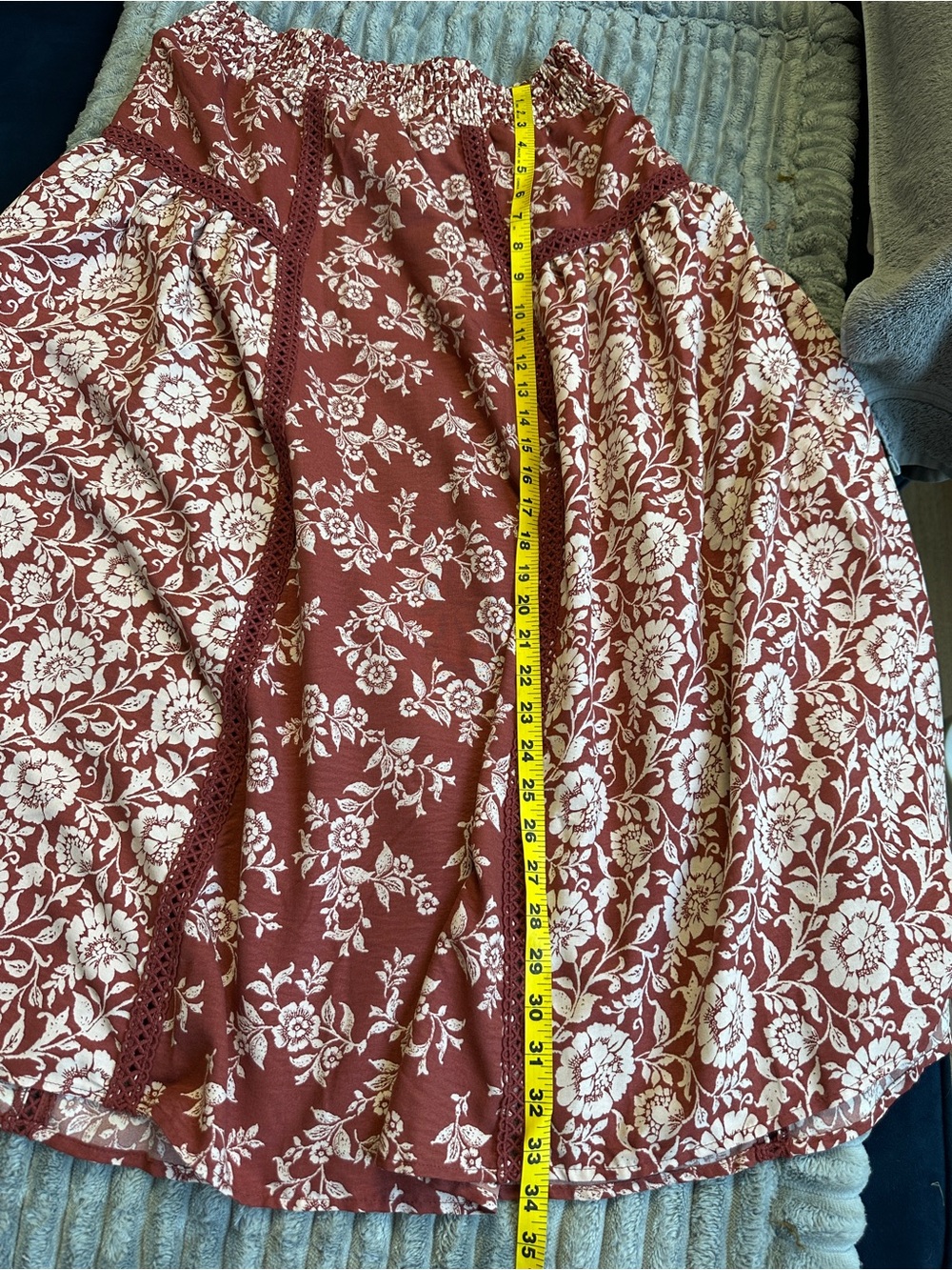 Altar’d State Rust Floral Tiered Maxi Skirt - Picture 7 of 8
